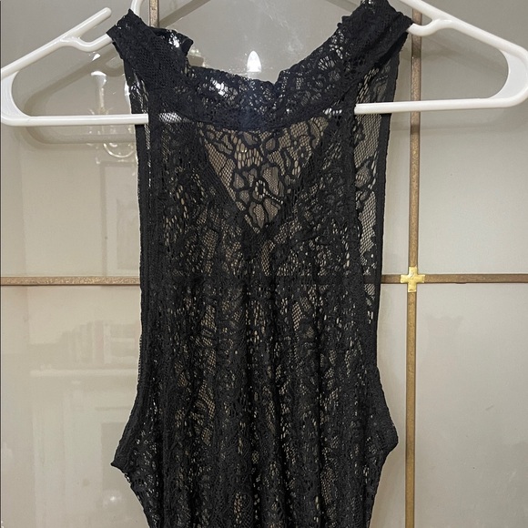 Zara Black Lace Backless Evening Dress - Picture 3 of 3